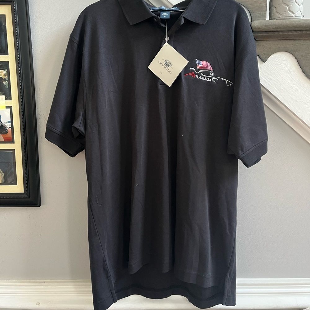 Chestnut Hill A1 Team USA Black Polo Shirt sz M NWT
